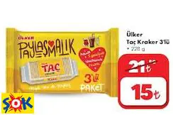 ÜLKER TAÇ KRAKER 3'LÜ BİSKÜVİ